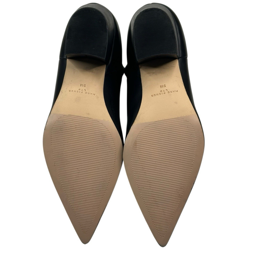 Marc Fisher LTD. Mavey Pointed Toe Black Leather Bootie Womens Size 9M New $219 - Picture 12 of 12